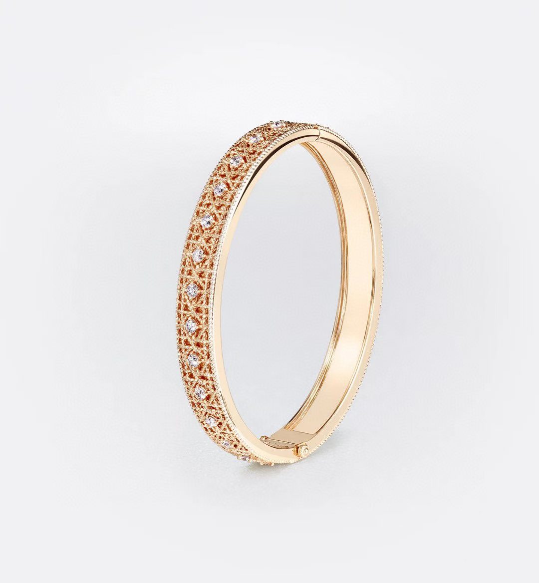 [Aura Jewels] 2026 WOVEN-PATTERN BRACELET SET WITH FULL DIAMOND INLAY THREE-COLORS