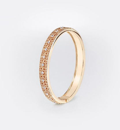 [Aura Jewels] 2026 WOVEN-PATTERN BRACELET SET WITH FULL DIAMOND INLAY THREE-COLORS