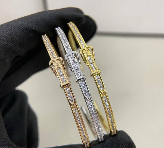 [Aura Jewels] DIAMOND-ENCRUSTED BRACELET THREE COLORS