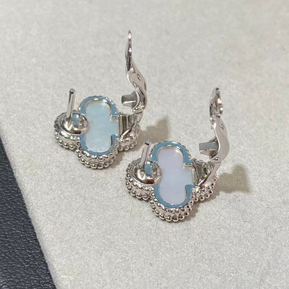 [Aura Jewels] CLOVER LARGE (20mm) 1 MOTIFS WHITE MOP STUD EARRINGS