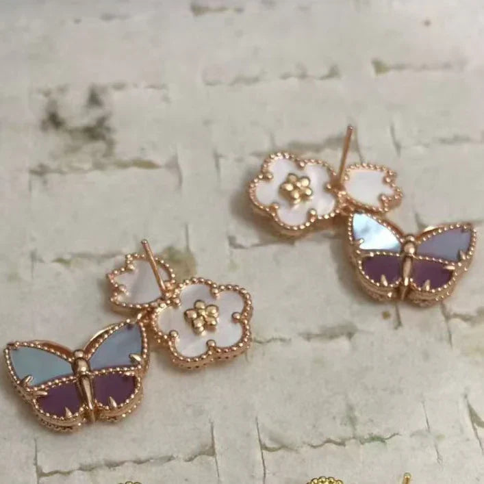 [Aura Jewels]26 NEW CLOVER LUCKY LIGHT PURPLE SET