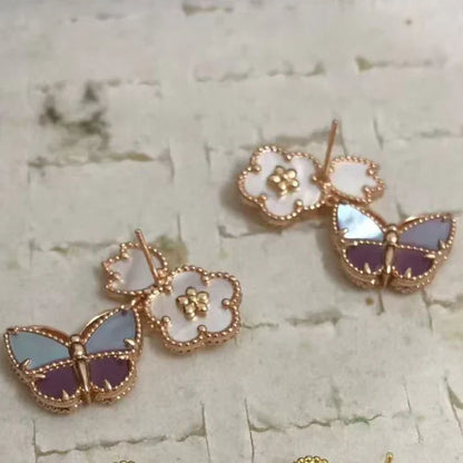 [Aura Jewels]26 NEW CLOVER LUCKY LIGHT PURPLE SET