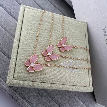 [Aura Jewels] Pink Butterfly Necklace