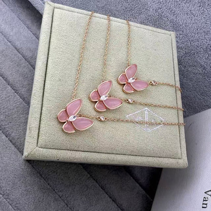 [Aura Jewels] Pink Butterfly Necklace