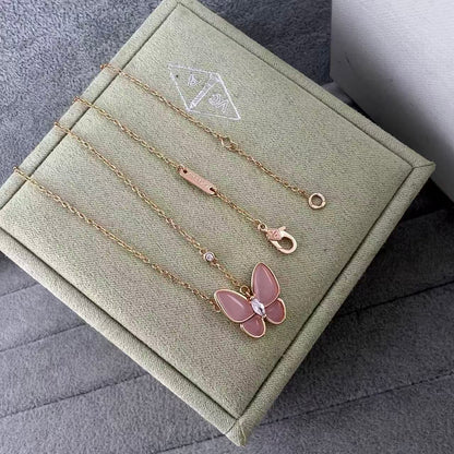 [Aura Jewels] Pink Butterfly Necklace