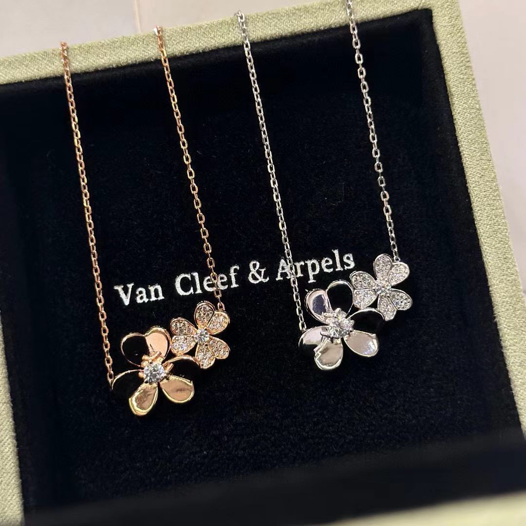 [Aura Jewels] Two Flowers & Clover Choker