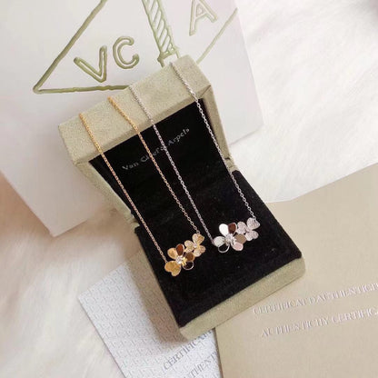[Aura Jewels] Two Flowers & Clover Choker