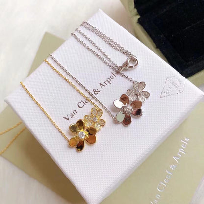 [Aura Jewels] Two Flowers & Clover Choker