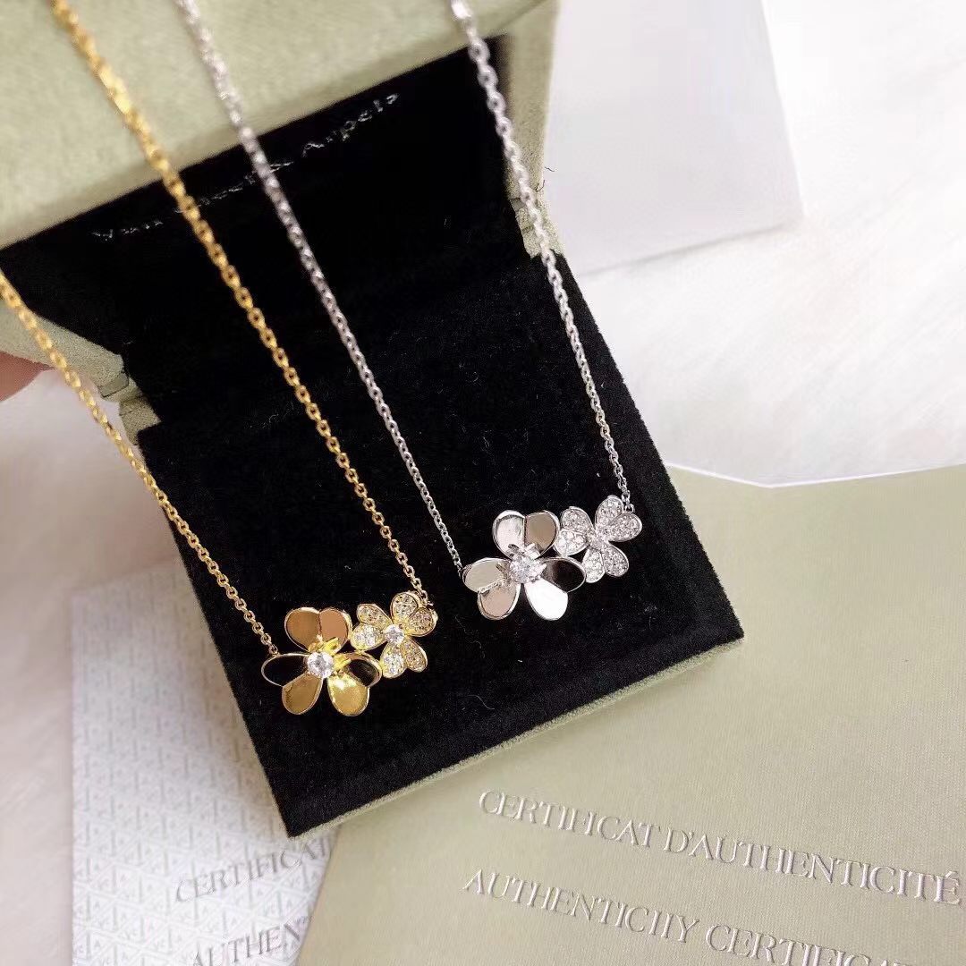[Aura Jewels] Two Flowers & Clover Choker