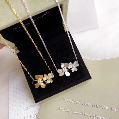 [Aura Jewels] Two Flowers & Clover Choker