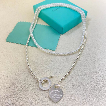 [Aura Jewels] Double-clasp Pearl Necklace、Bracelet