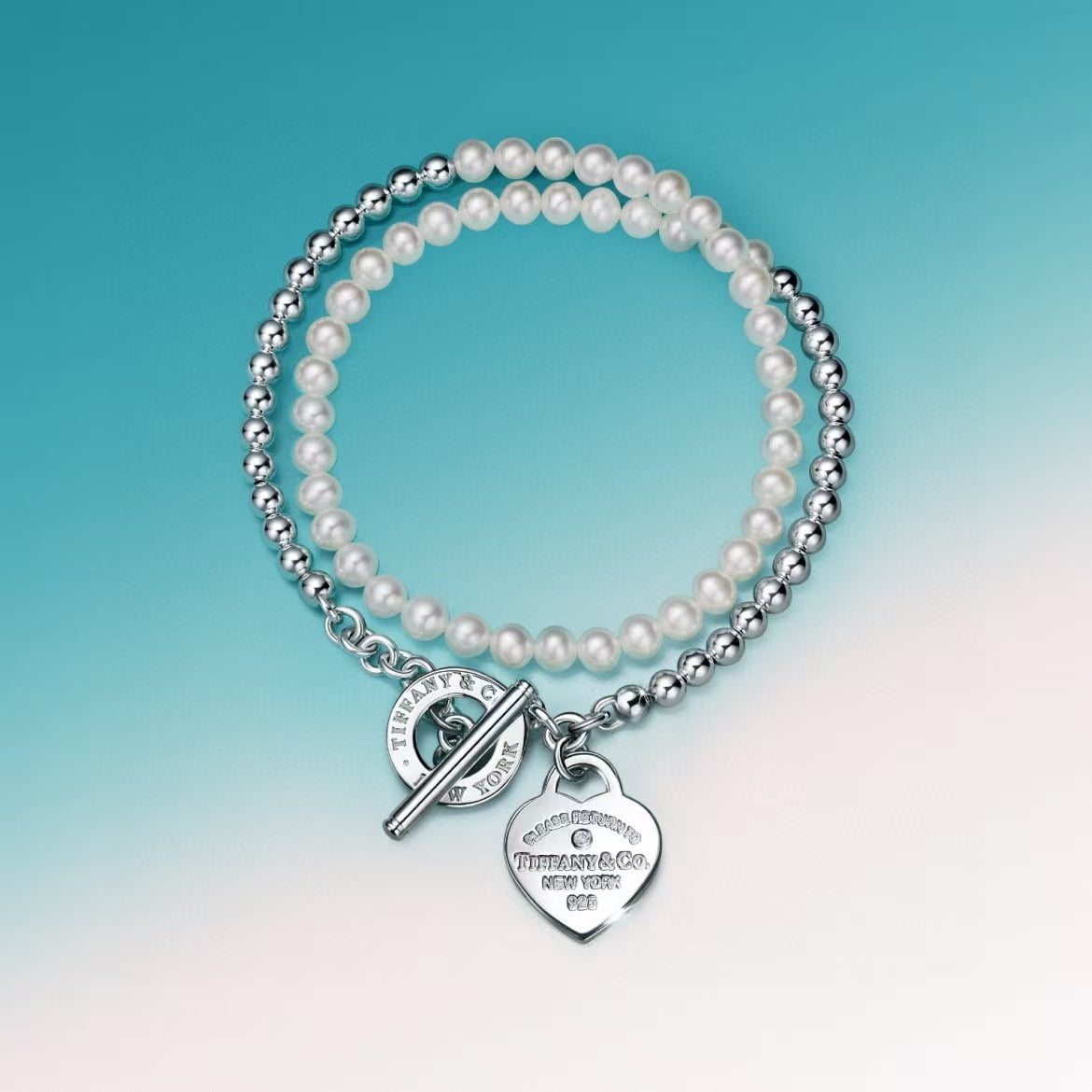 [Aura Jewels] Double-clasp Pearl Necklace、Bracelet
