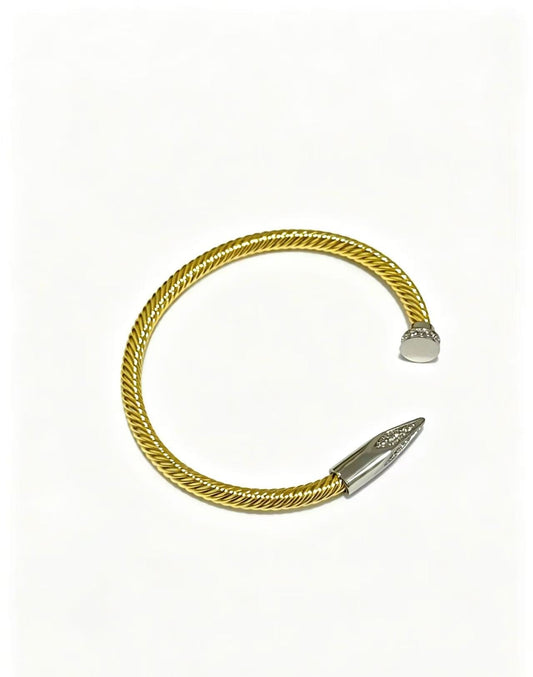 [Aura Jewels]Open threaded nail bracelet