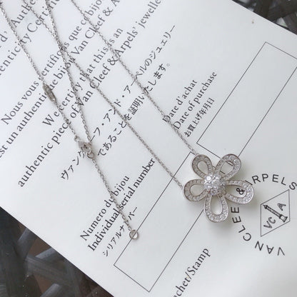 [Aura Jewels] Full diamond sunflower flower necklace