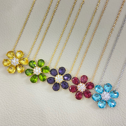 [Aura Jewels] flower necklace