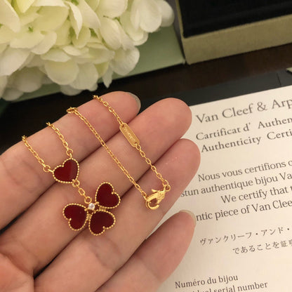 [Aura Jewels] Gold-tone Red Heart Pendant