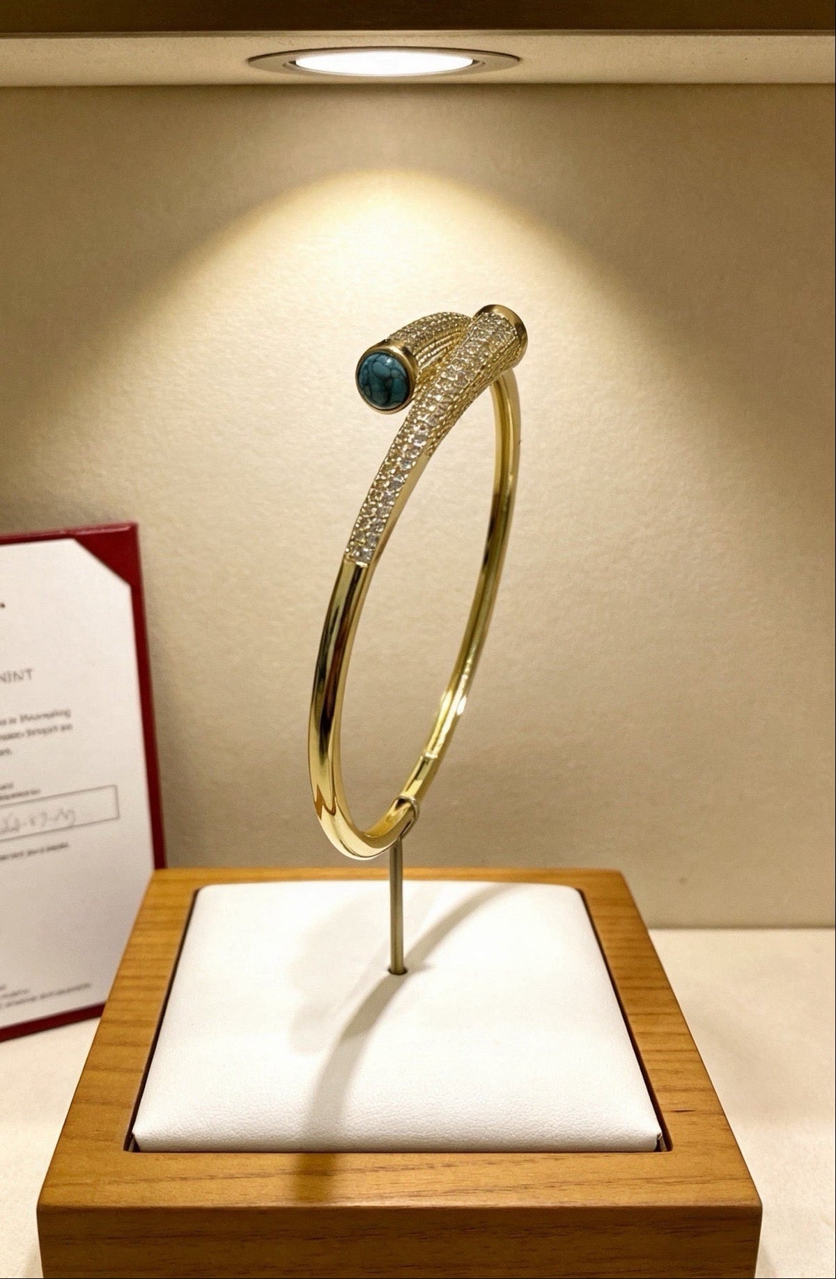 [Aura Jewels] Partially Set Diamond Bangle