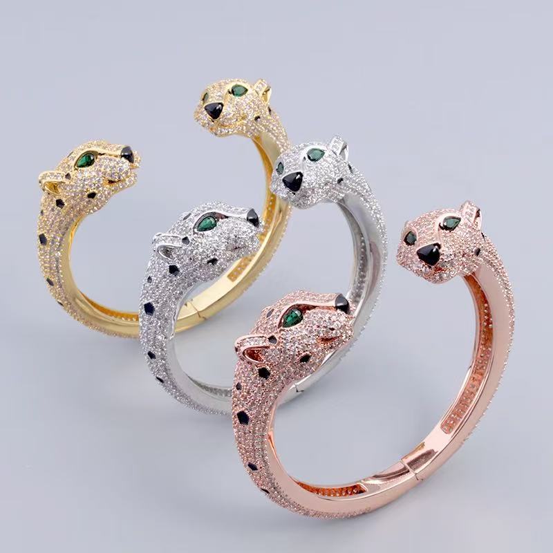[Aura Jewels] Full Diamond Panther Bangle & Ring