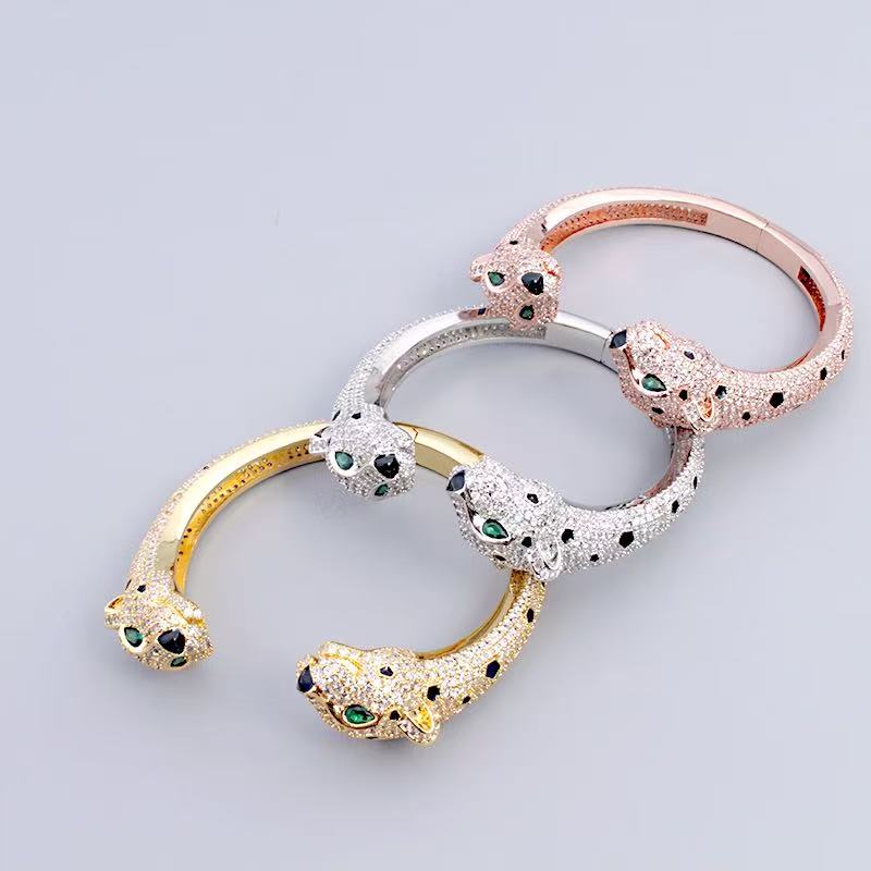 [Aura Jewels] Full Diamond Panther Bangle & Ring