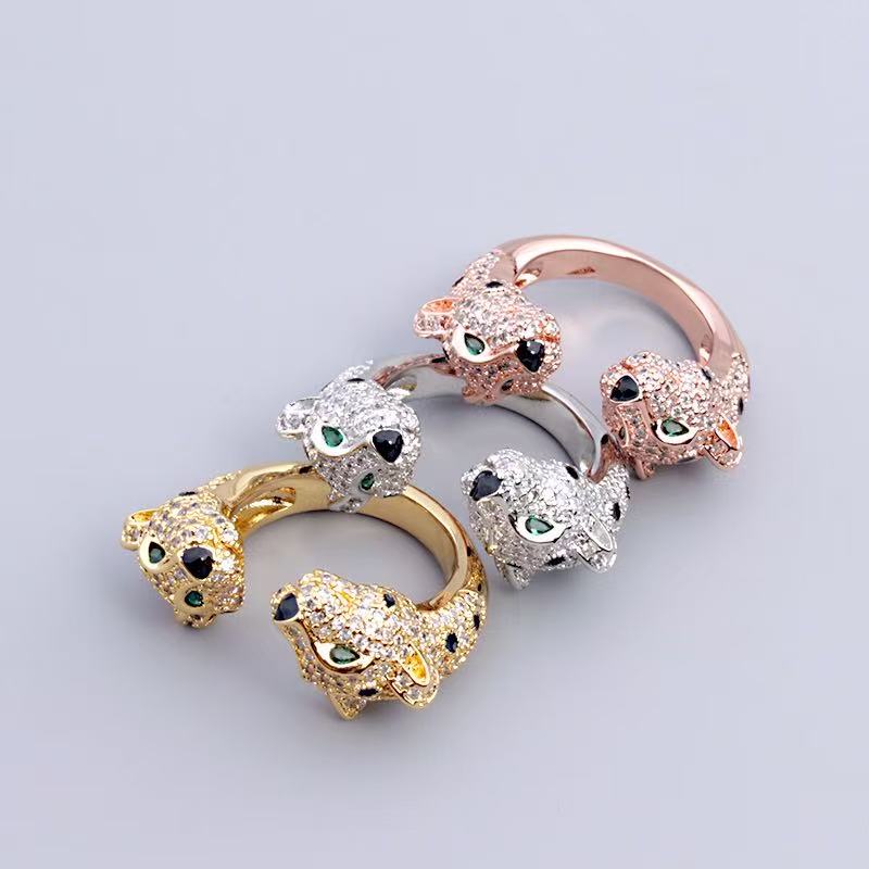 [Aura Jewels] Full Diamond Panther Bangle & Ring