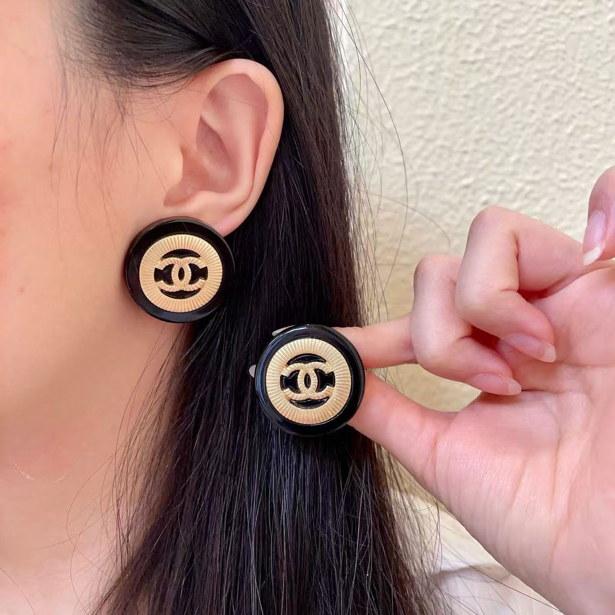 [Aura Jewels]Classic Double C Earrings