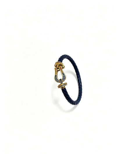 ¡®Aura Jewels2026 New Horseshoe Buckle Leather Couple Bracelet