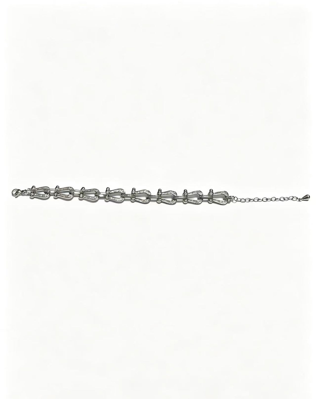 ¡®Aura JewelsDiamond-studded Horseshoe Bracelet