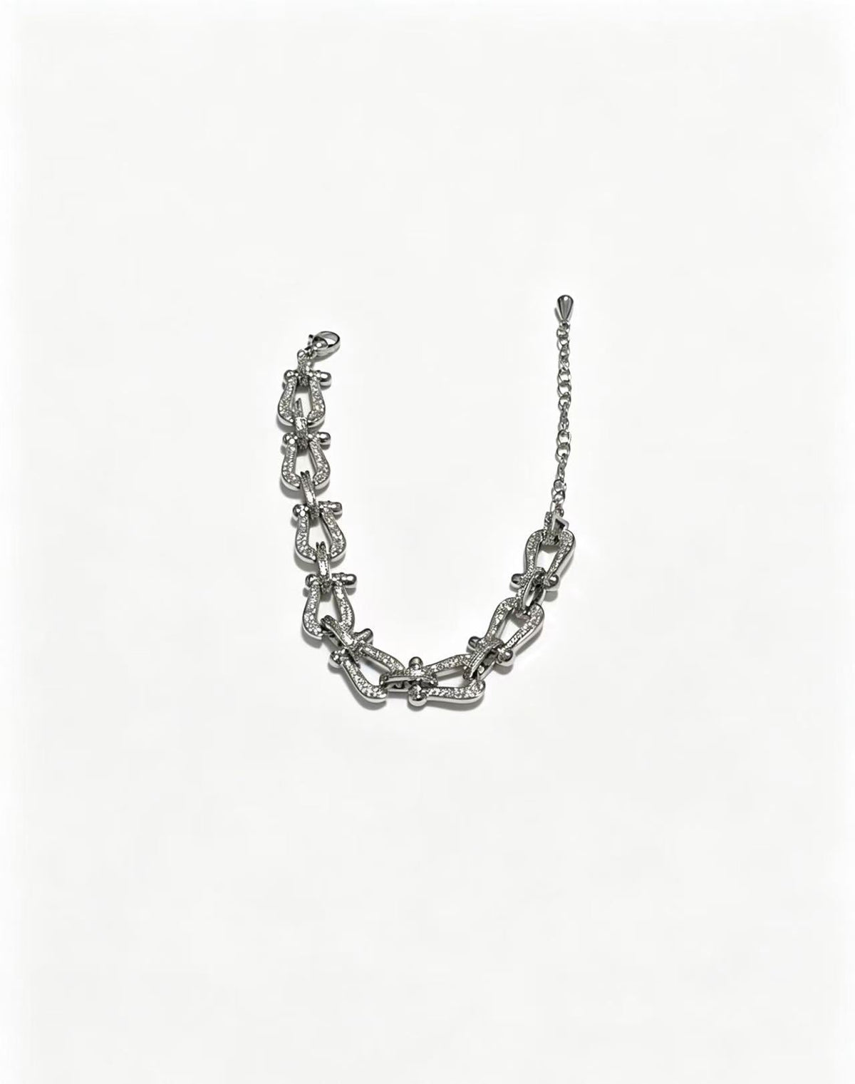 ¡®Aura JewelsDiamond-studded Horseshoe Bracelet