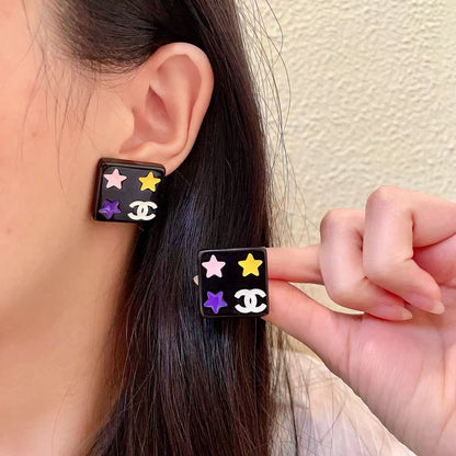 [Aura Jewels]Square Stud Earrings