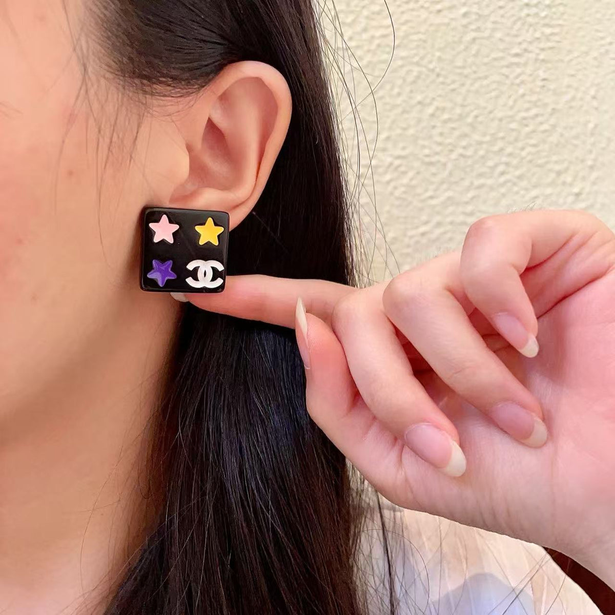 [Aura Jewels]Square Stud Earrings