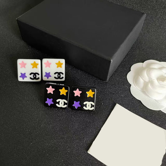 [Aura Jewels]Square Stud Earrings