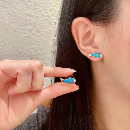 [Aura Jewels]Fish Stud Earrings
