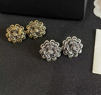 [Aura Jewels]Vintage Camellia Earrings