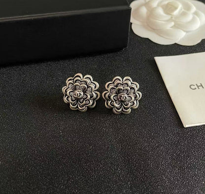 [Aura Jewels]Vintage Camellia Earrings