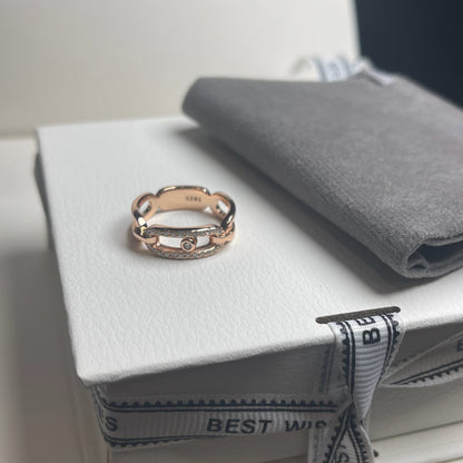 [Aura Jewels]Sliding Single Diamond Ring