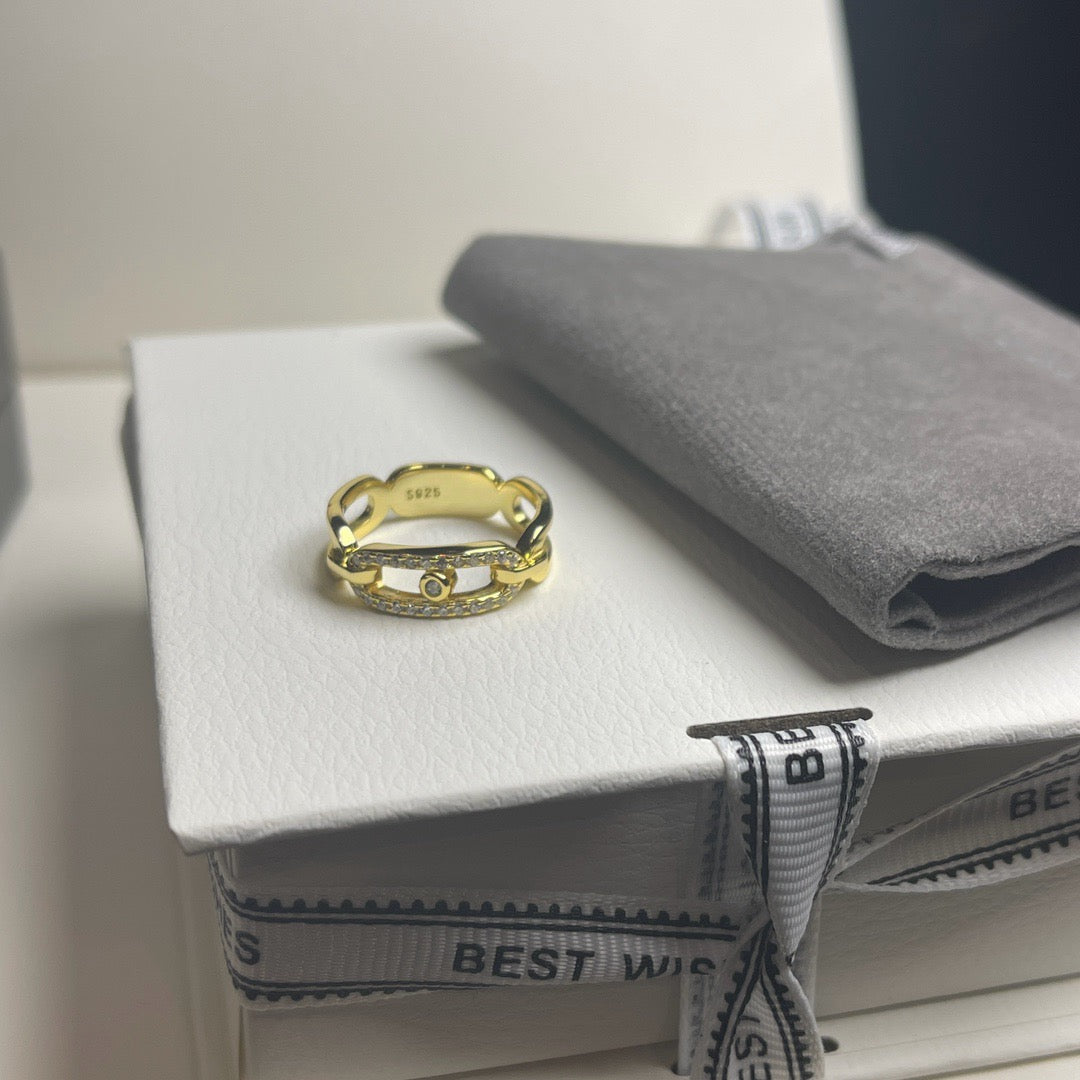 [Aura Jewels]Sliding Single Diamond Ring