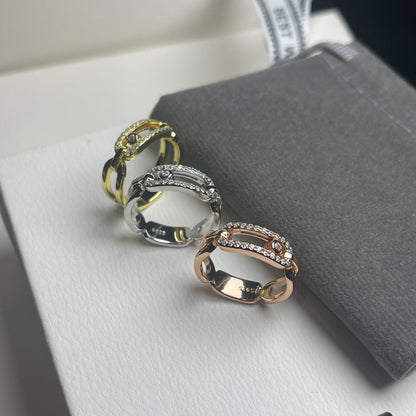 [Aura Jewels]Sliding Single Diamond Ring