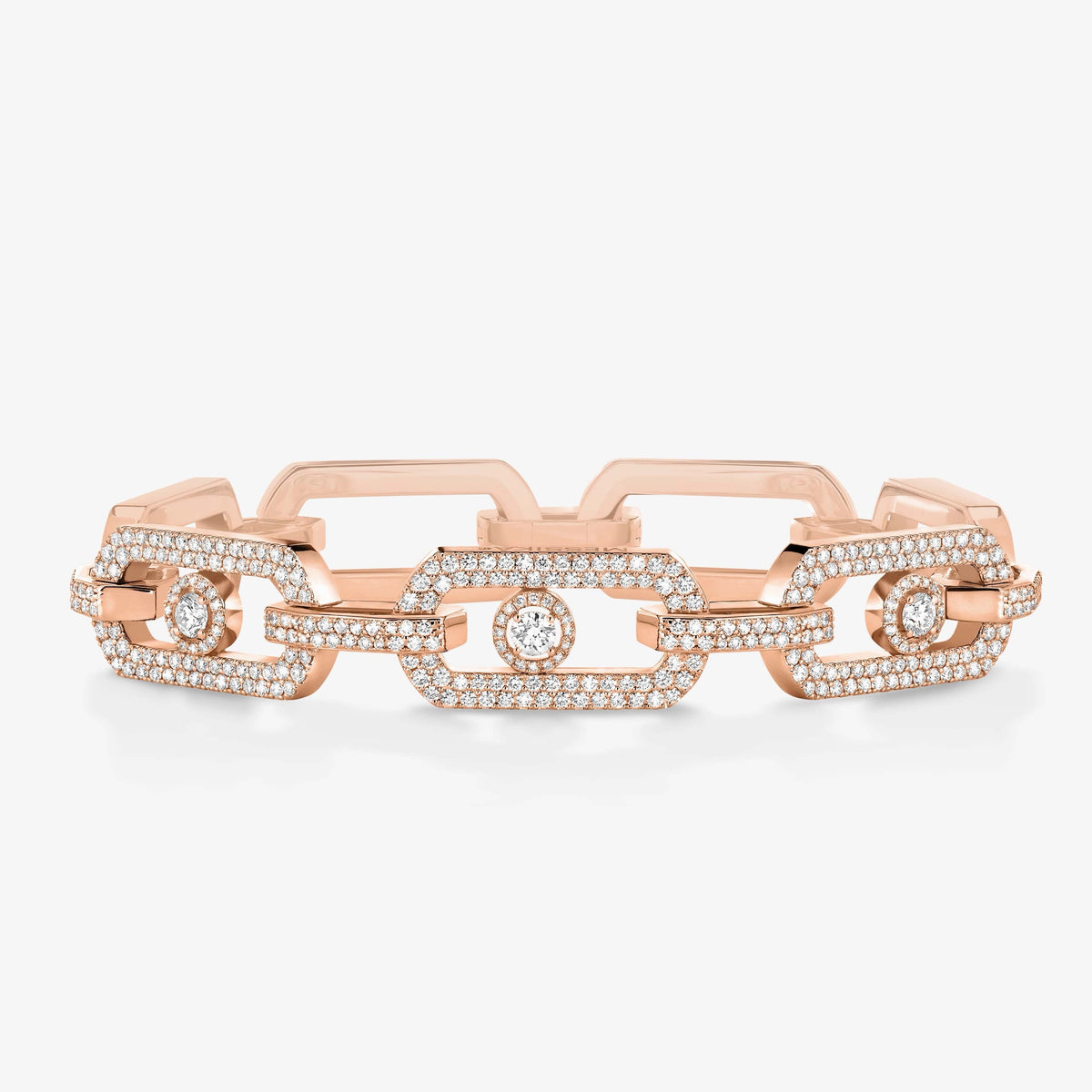 [Aura Jewels]Large Full Diamond Unisex Sliding Bracelet with Moissanite