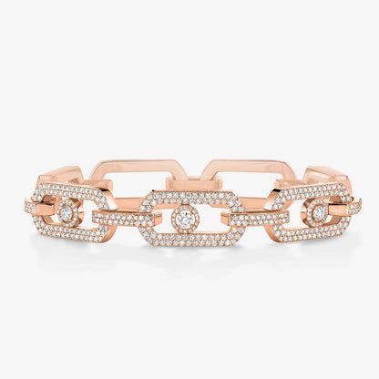 [Aura Jewels]Large Full Diamond Unisex Sliding Bracelet with Moissanite