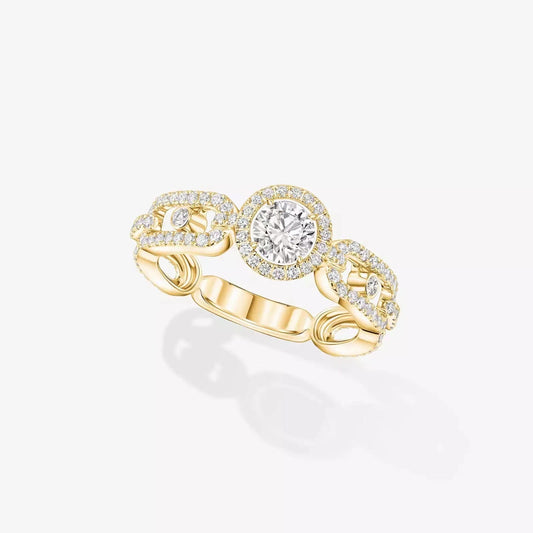 [Aura Jewels]Move Link Solitaire Ring