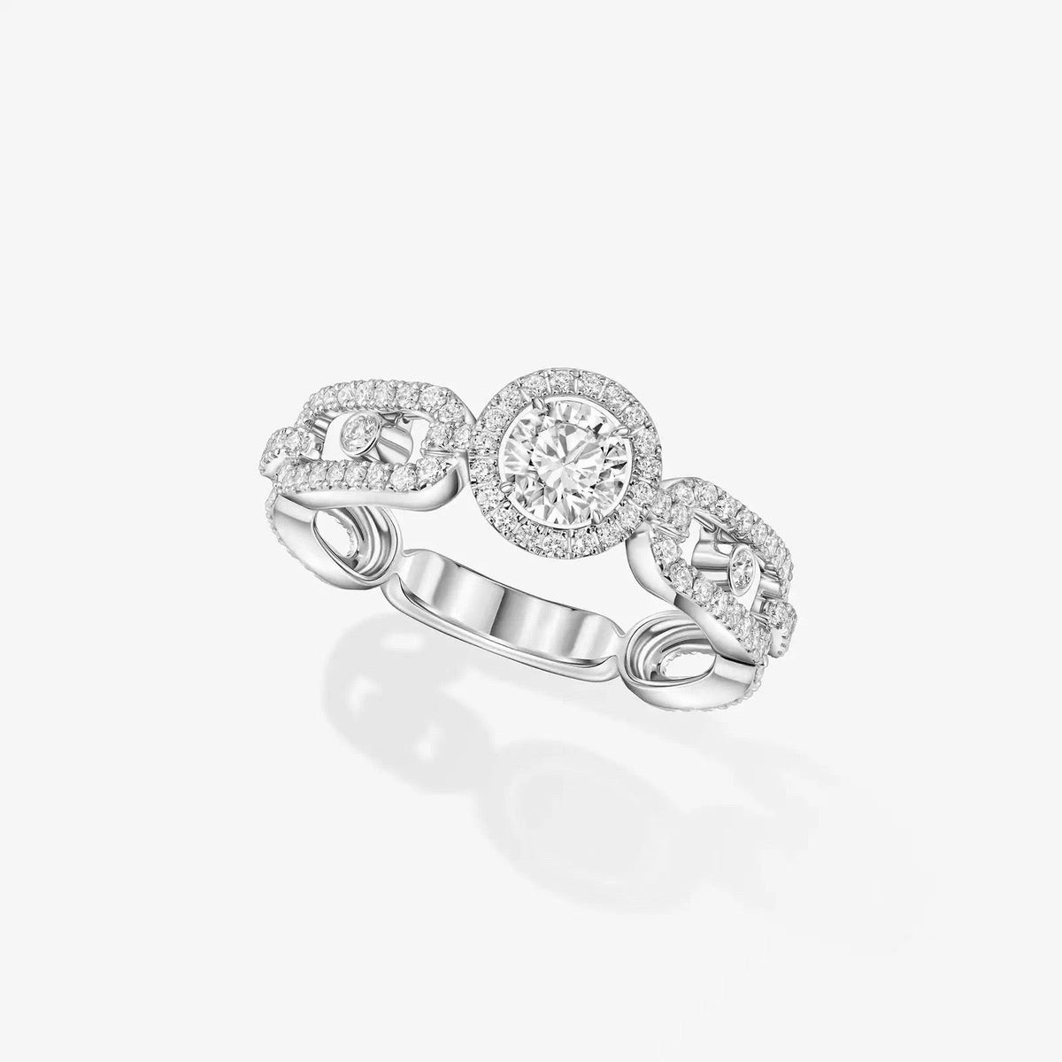 [Aura Jewels]Move Link Solitaire Ring