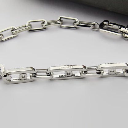 [Aura Jewels]Move Link Pave Diamond Necklace