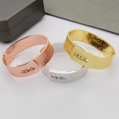 [Aura Jewels]Polished Brushed Bangle, Large Engraved Sliding Bangle