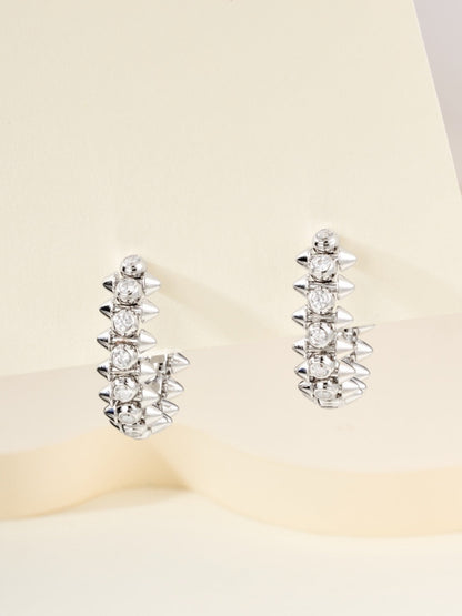 ¡®AuraJewelry¡¯Clash‑de  Spiked Diamond Earrings