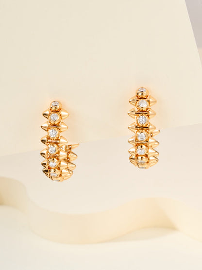¡®AuraJewelry¡¯Clash‑de  Spiked Diamond Earrings
