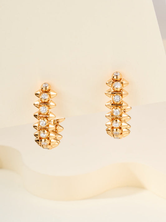 ¡®AuraJewelry¡¯Clash‑de  Spiked Diamond Earrings