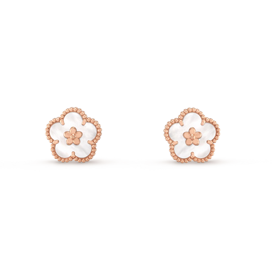 ¡®Aura Jewels¡¯LUCKY PINK GOLD WHITE MOP EARRINGS