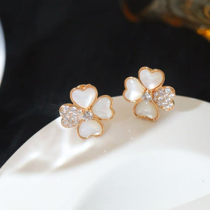 [Aura Jewels]FRIVOLE PINK GOLD FLOWER DIAMOND EARRINGS 2