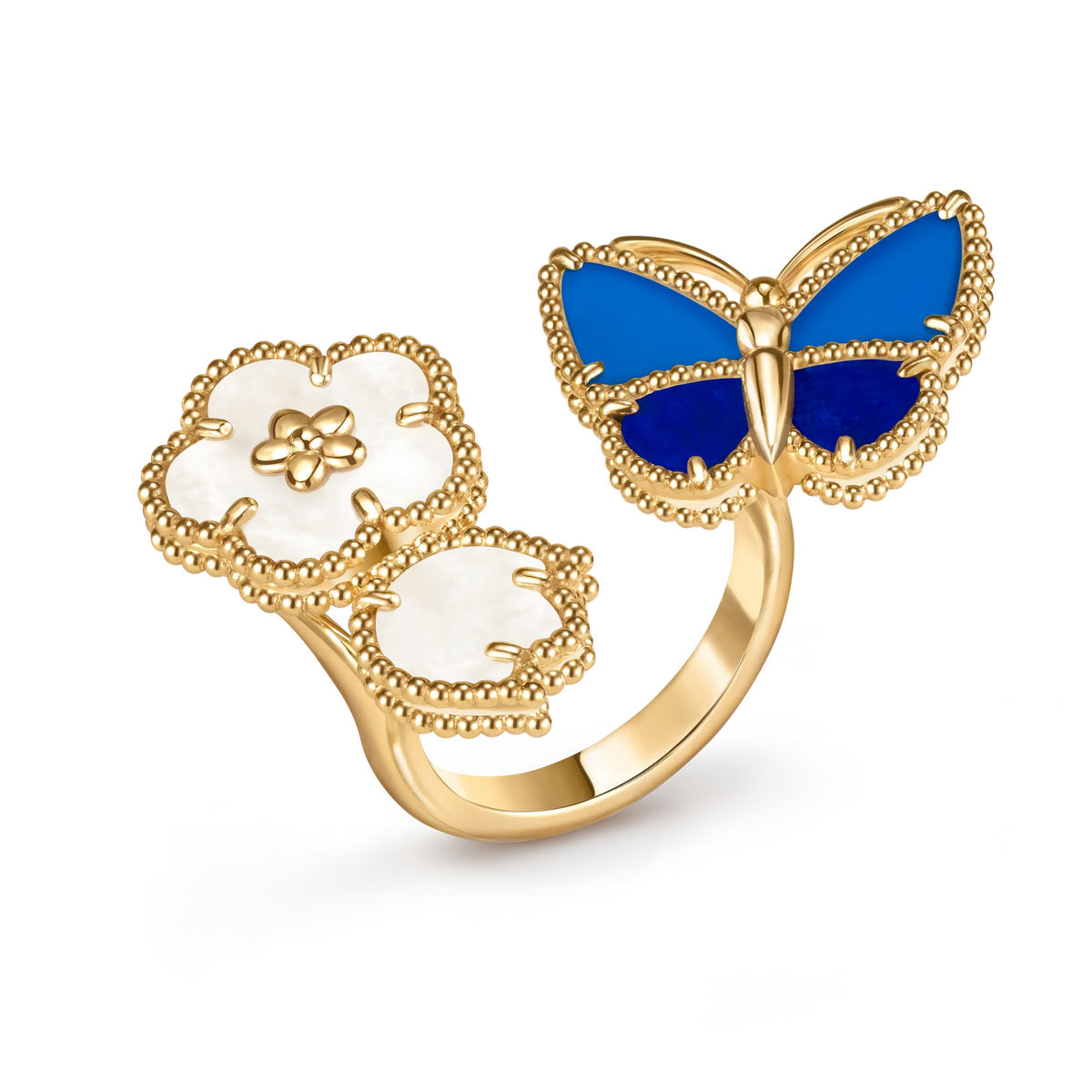 [Aura Jewels] 2026 NEW MODEL SPRING LUCKY 3 MOTIF GOLD RING