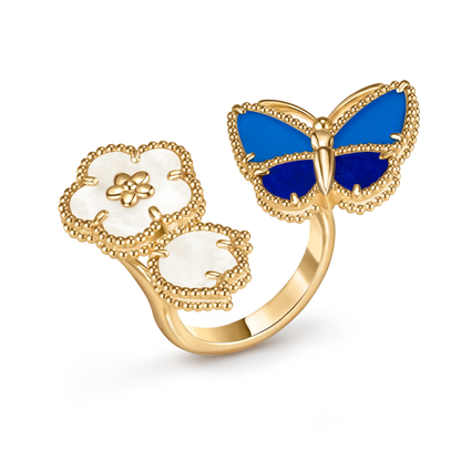 [Aura Jewels] 2026 NEW MODEL SPRING LUCKY 3 MOTIF GOLD RING